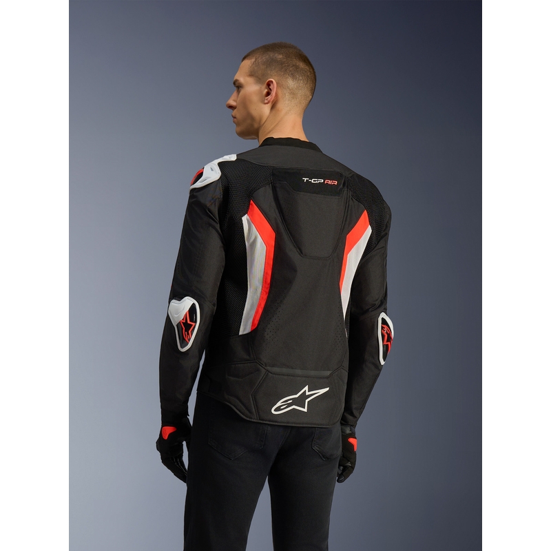 Giacca da moto Alpinestars T-GP AIR nero-rosso fluo