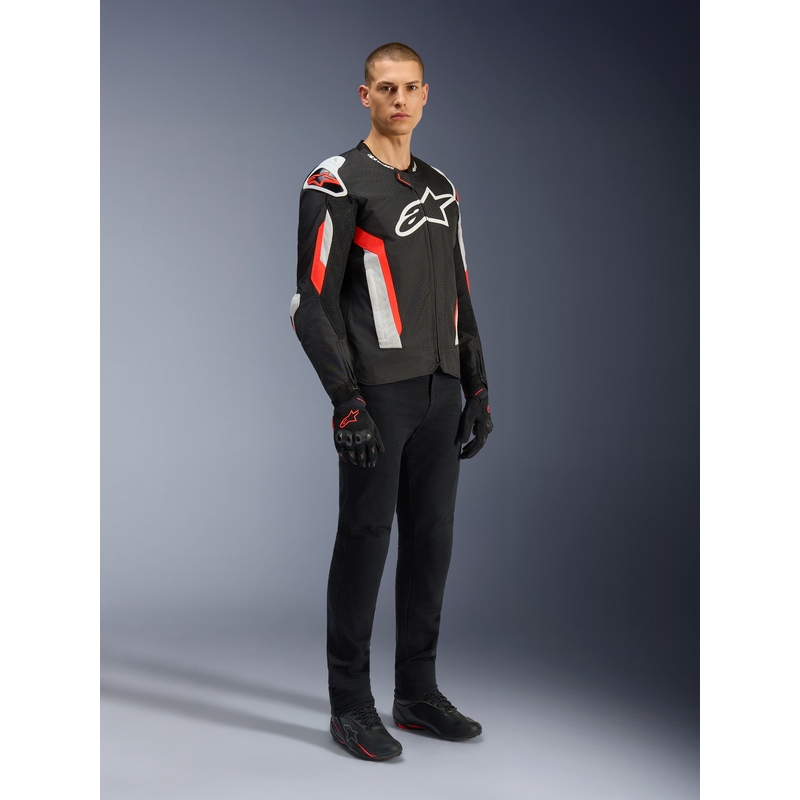 Giacca da moto Alpinestars T-GP AIR nero-rosso fluo