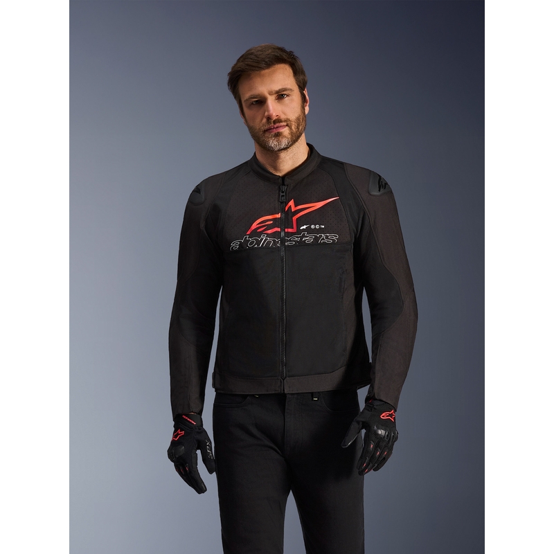 Giacca da moto Alpinestars SMX Air nera-rossa-bianca