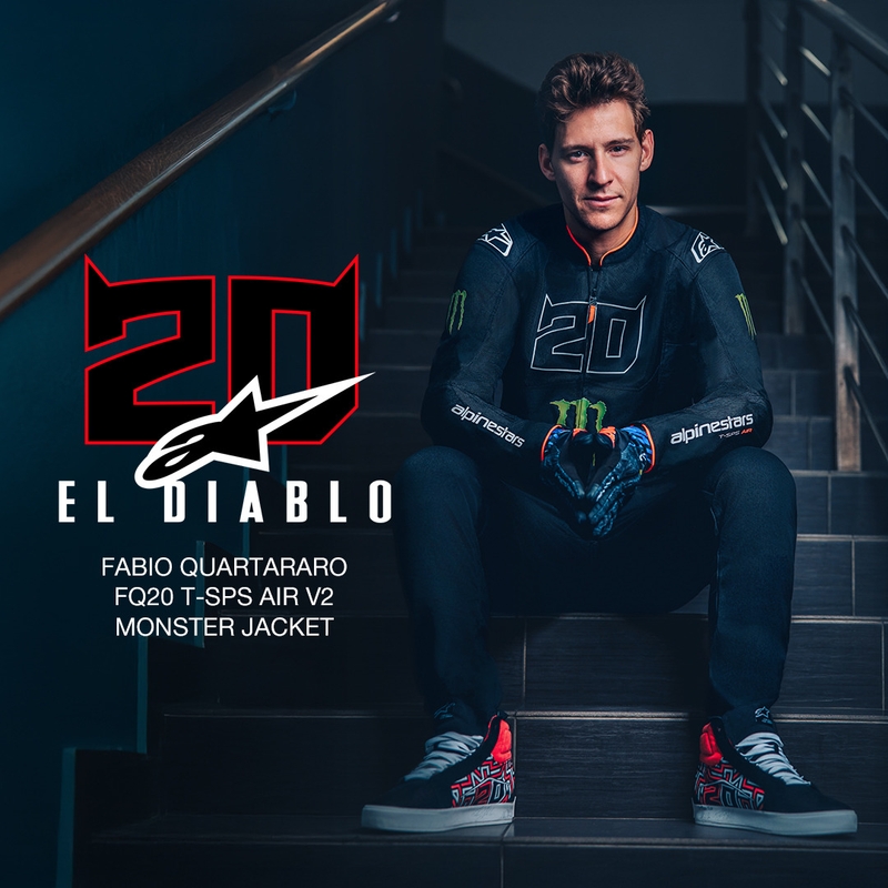 Giacca da moto Alpinestars T-SPS Air V2 Monster FQ20, collezione bianco e nero