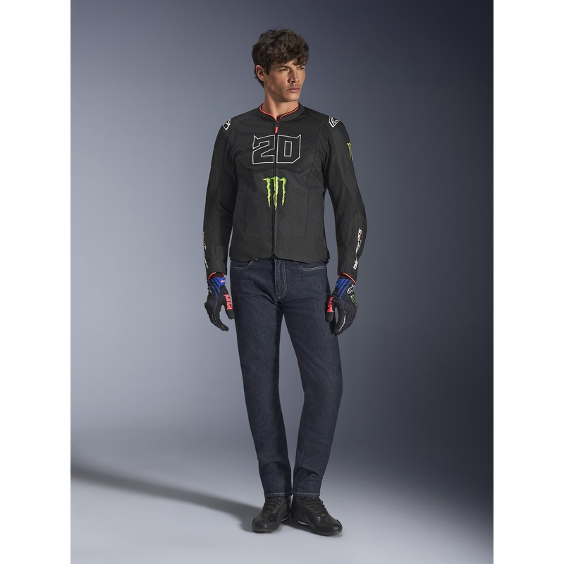 Giacca da moto Alpinestars T-SPS Air V2 Monster FQ20, collezione bianco e nero