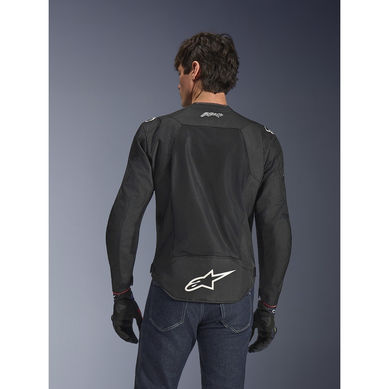 Giacca da moto Alpinestars T-SPS Air V2 Monster FQ20, collezione bianco e nero