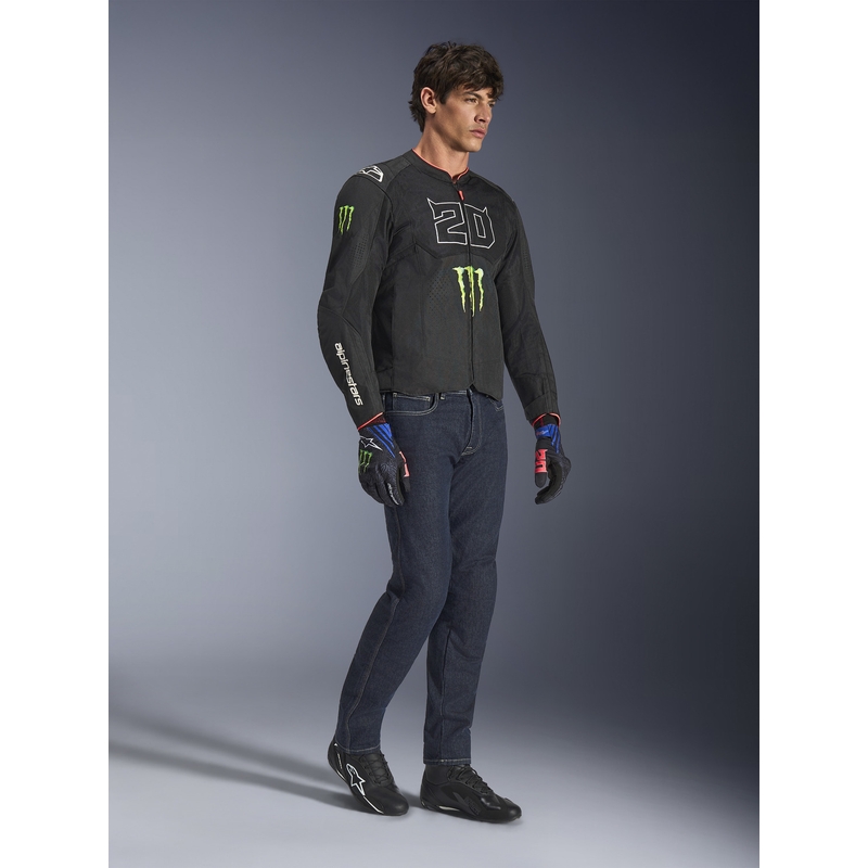 Giacca da moto Alpinestars T-SPS Air V2 Monster FQ20, collezione bianco e nero