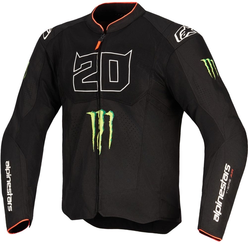 Giacca da moto Alpinestars T-SPS Air V2 Monster FQ20, collezione bianco e nero