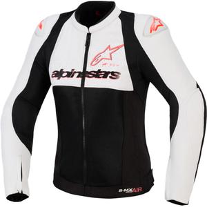 Giacca da moto da donna Alpinestars Stella SMX Air grigio chiaro-nero-rosa