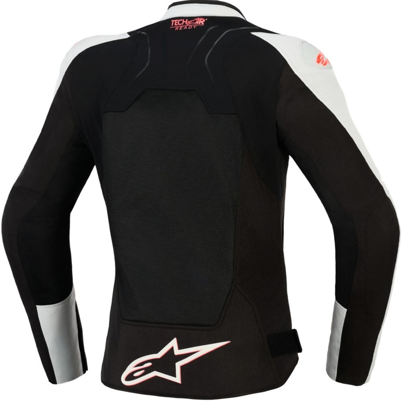 Giacca da moto da donna Alpinestars Stella SMX Air grigio chiaro-nero-rosa