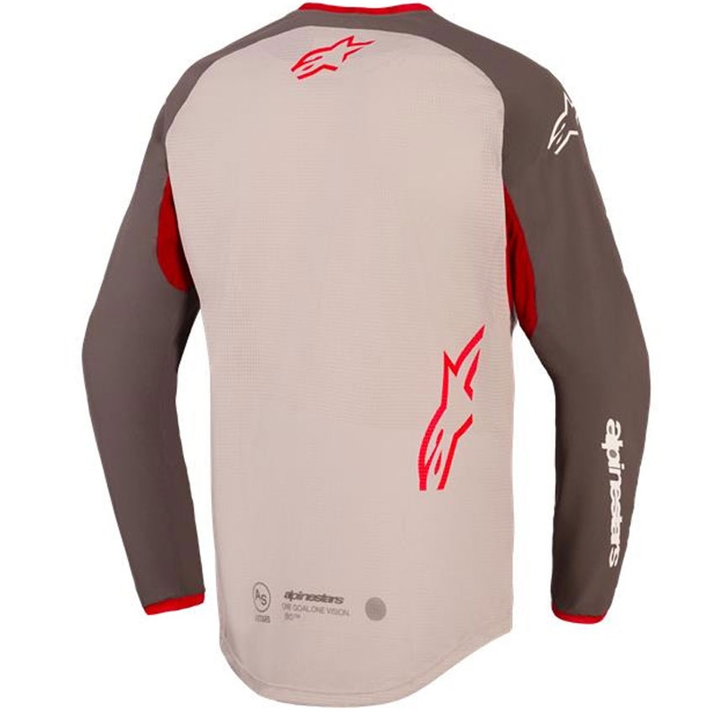 Maglia da motocross Alpinestars Maxdura Dual marrone-arancione