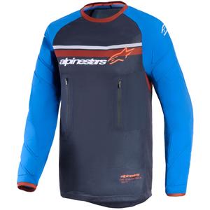 Maglia da motocross Alpinestars Maxdura Dual grigio scuro-blu-arancione