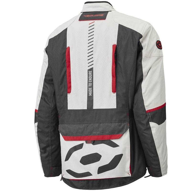 Giacca da moto 4SQUARE Trailer Craft bianco-grigio-rosso