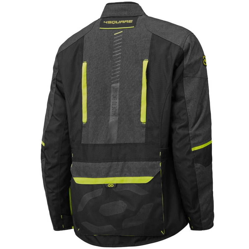 Giacca da moto 4SQUARE Trailer Craft grigio-giallo fluo