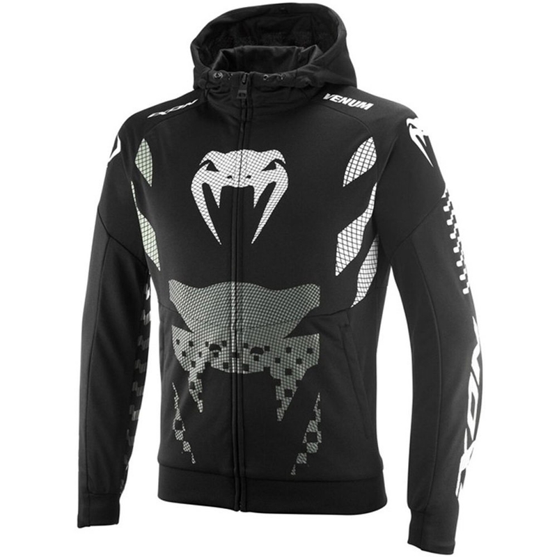 Felpa da motociclista IXON Venum Touch-R nero-antracite-bianco
