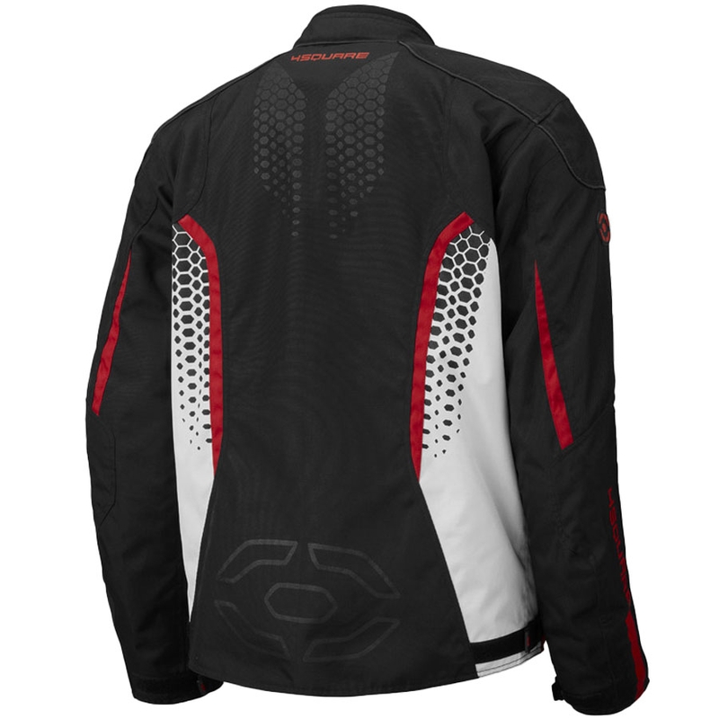 Giacca da moto 4SQUARE Sportster Dart nera-bianca-rossa