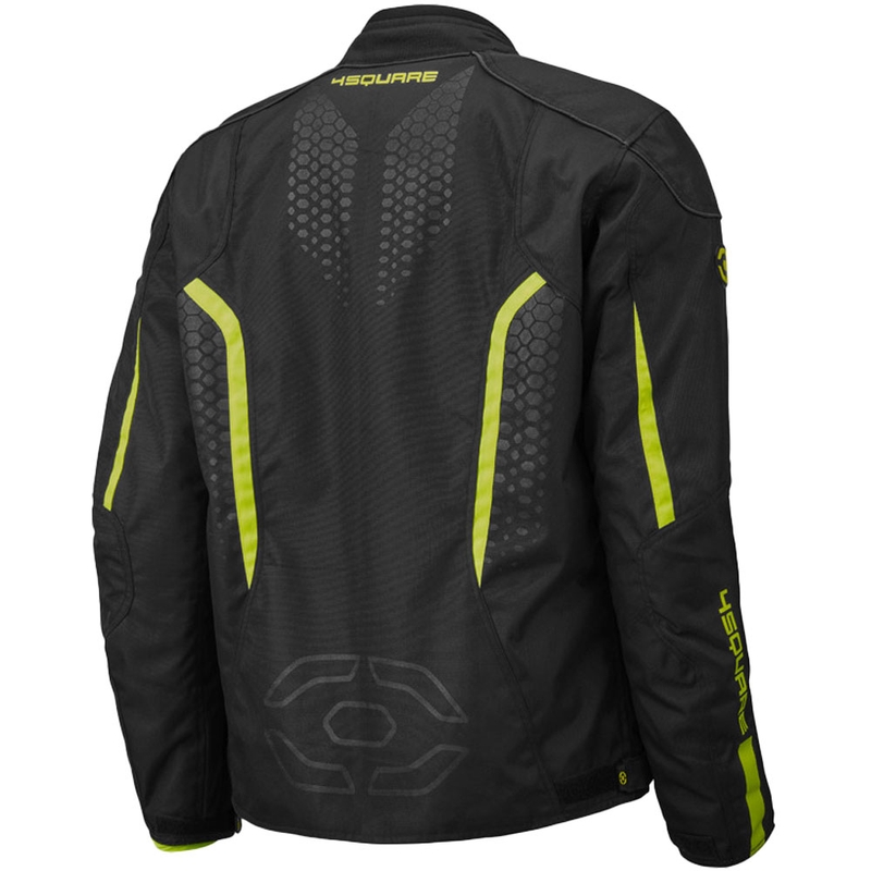 Giacca da moto 4SQUARE Sportster Dart nero-giallo fluo