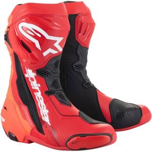 Stivali da moto Alpinestars Supertech R rosso fluo