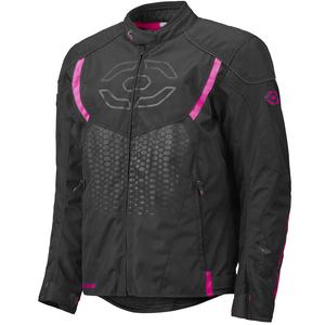 Giacca da motociclista da donna 4SQUARE Sportster Dart nero-rosa
