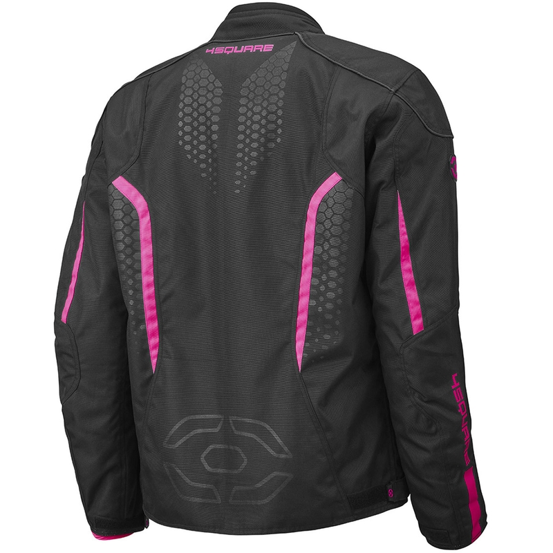 Giacca da motociclista da donna 4SQUARE Sportster Dart nero-rosa