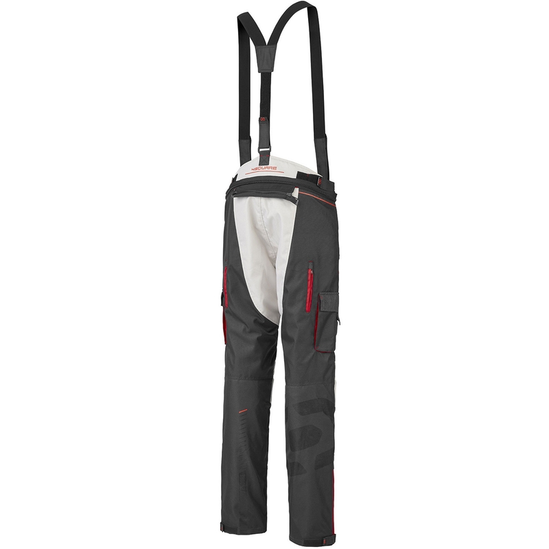 Pantaloni da moto 4SQUARE Trailer Craft bianco-grigio-rosso