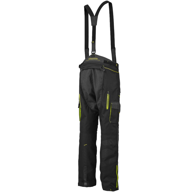 Pantaloni da moto 4SQUARE Trailer Craft grigio-giallo fluo