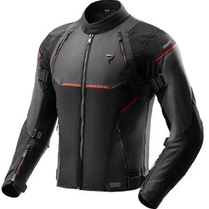 Giacca da motociclista Rebelhorn Swift nera-grigio scuro-rossa