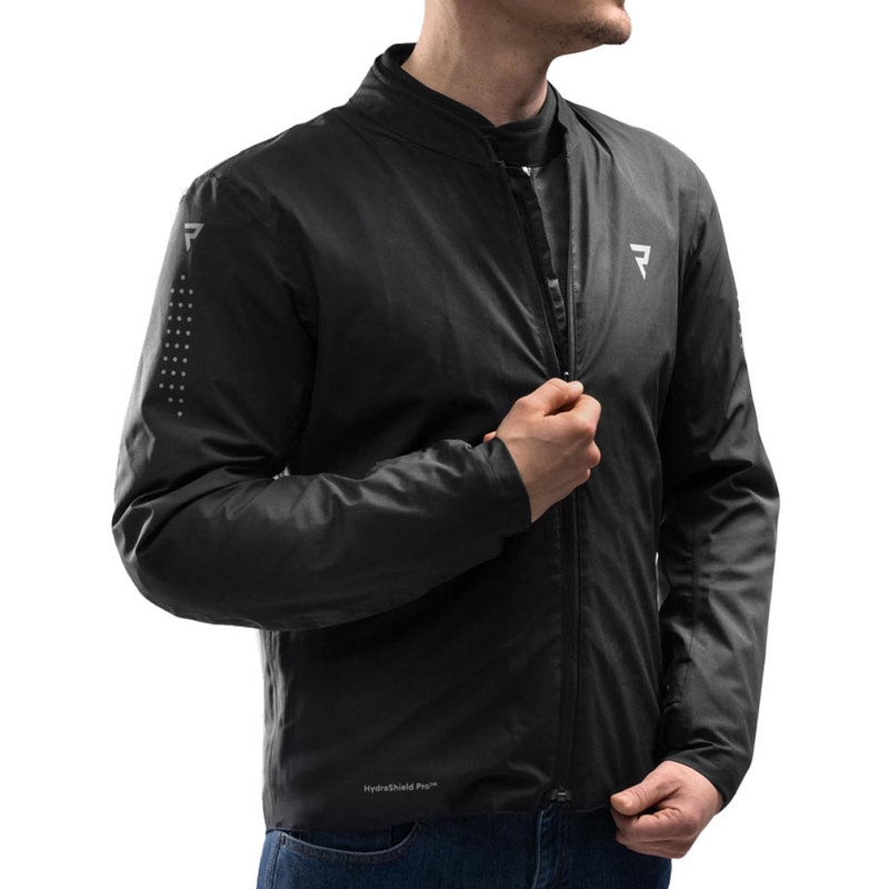 Giacca da motociclista Rebelhorn Swift nera-grigio scuro-rossa