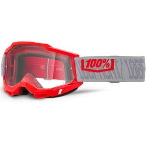 Occhiali da motocross ACCURI 2 Gatorback con plexiglass trasparente, 100% accurati.