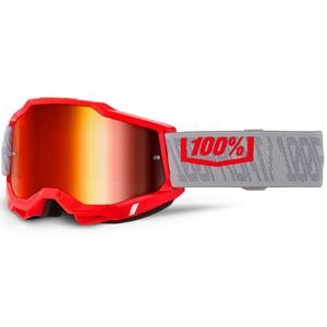 Occhiali da motocross 100% ACCURI 2 Gatorback con plexiglass rosso