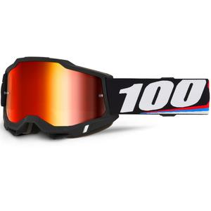 Occhiali da motocross 100% ACCURI 2 Magnus con plexiglass rosso