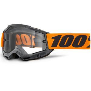 Occhiali da motocross 100% ACCURI 2 Enduro arancioni con doppio plexiglass trasparente