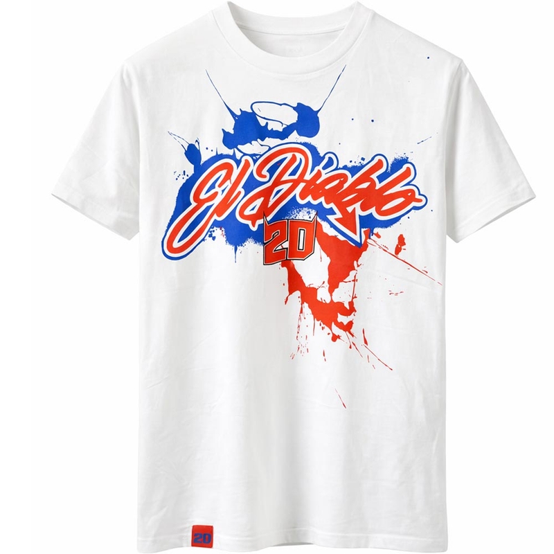 T-shirt Ducati Fabio Quartararo 20 Colorful Pattern bianca