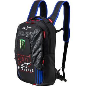 Zaino Alpinestars City Hunter V2 FQ20 Monster Collection Nero-Rosso Fluo-Blu-Verde 22 L