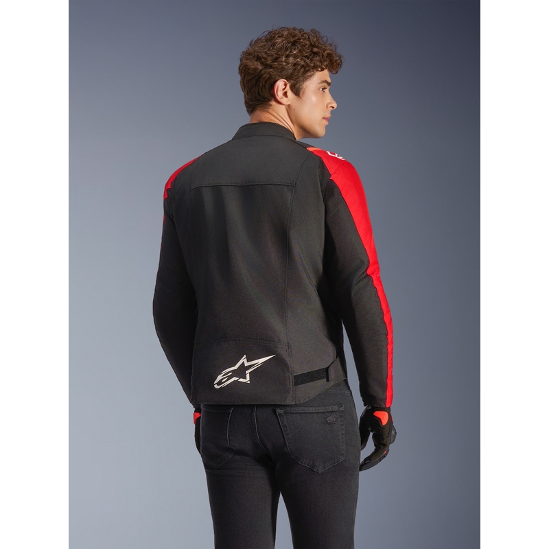 Giacca da moto impermeabile Alpinestars T-SPS 2 rosso-nero-bianco