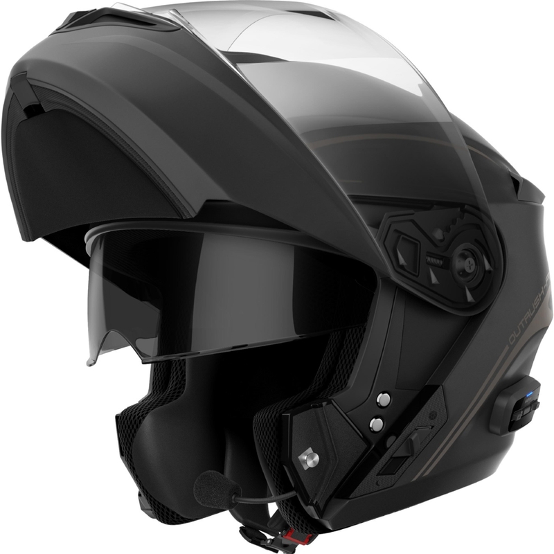 Casco da moto apribile con auricolare SENA Outrush R nero opaco