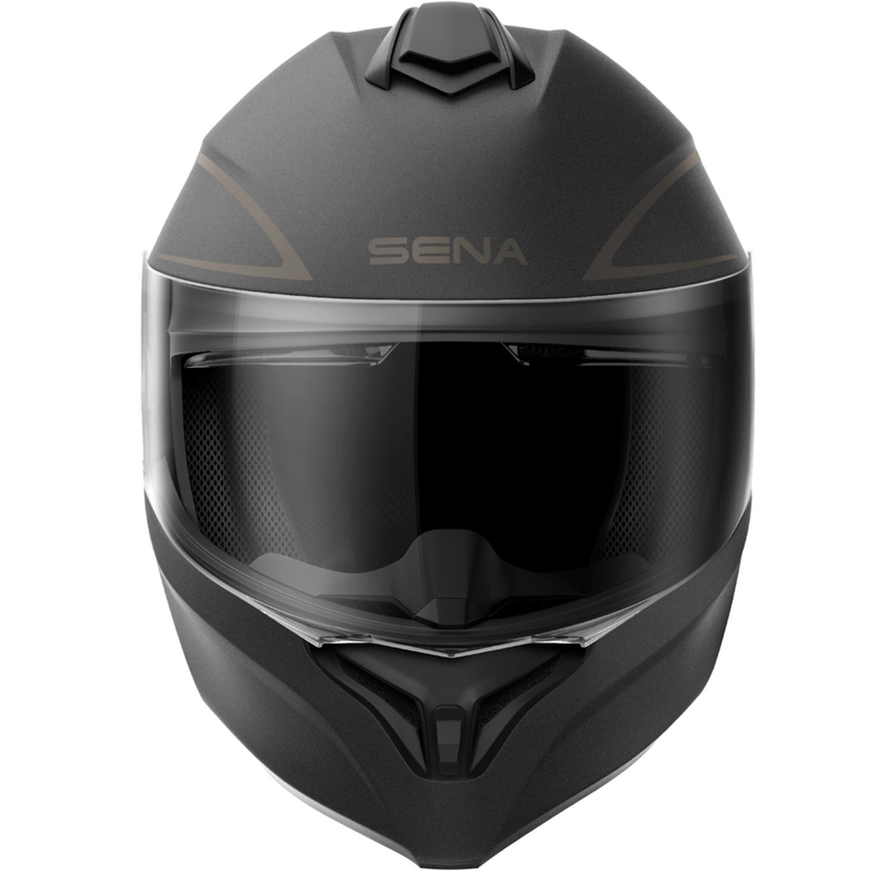 Casco da moto apribile con auricolare SENA Outrush R nero opaco