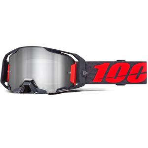 Occhiali da motocross ARmatic Toro 100% con plexiglass argentato