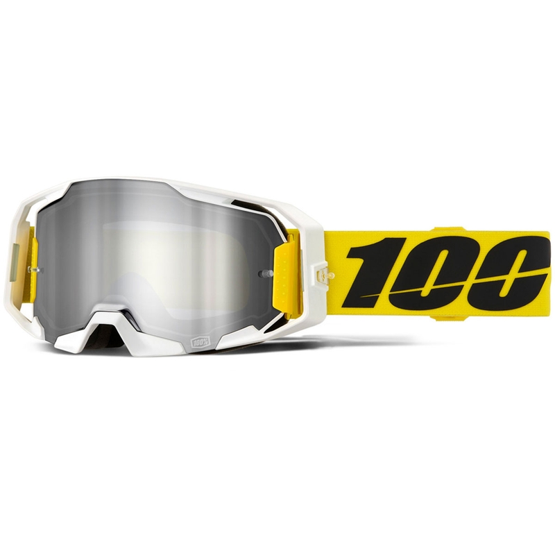 Occhiali da motocross Valera ARmatic 100% con plexiglass argentato