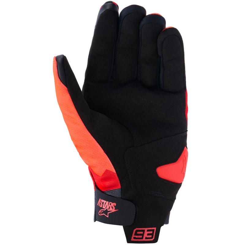 Guanti da moto Alpinestars Reef V2 MM93 Collezione Fluo Rosso-Rosso-Nero