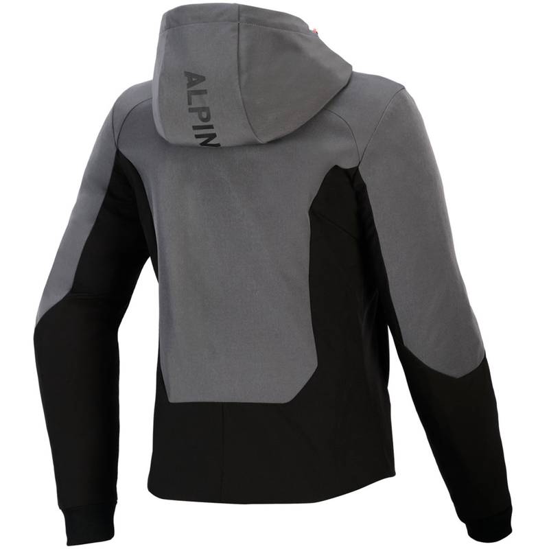 Giacca da moto da donna Alpinestars Stella Radium Tech Hoodie grigio scuro-nero-rosa