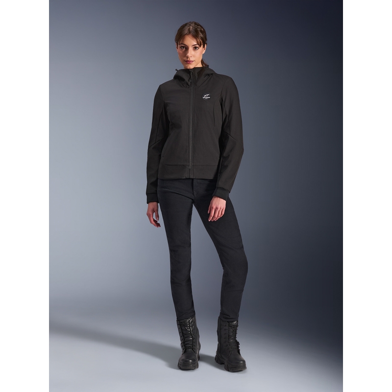 Giacca da moto da donna Alpinestars Stella Radium Tech Hoodie nera