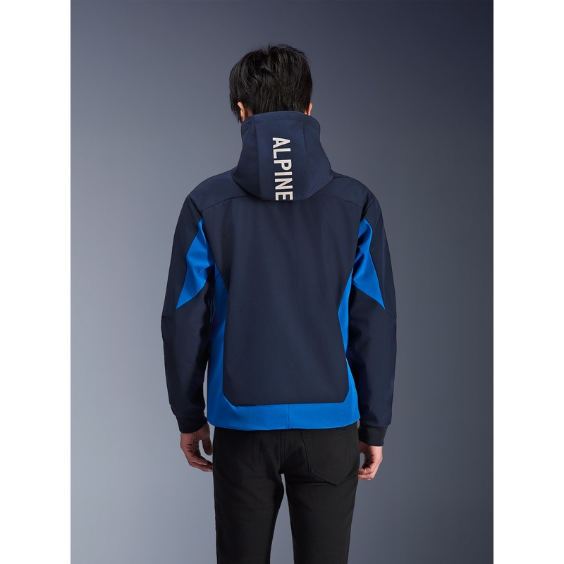 Felpa con cappuccio Alpinestars Radium Tech, felpa da motociclista blu scuro-blu