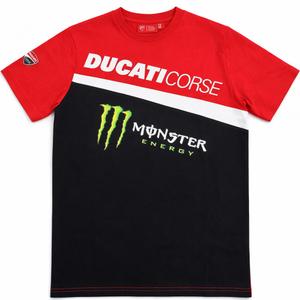T-shirt Ducati Corsa Monster Diagonal rosso-nero