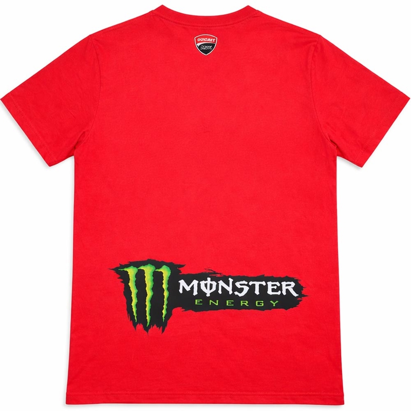T-shirt Ducati Corsa Monster Diagonal rosso-nero