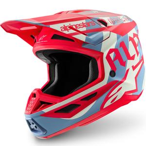 Casco da motocross Alpinestars Supertech S-M7 edizione limitata Beast Coast grigio-nero-arancione