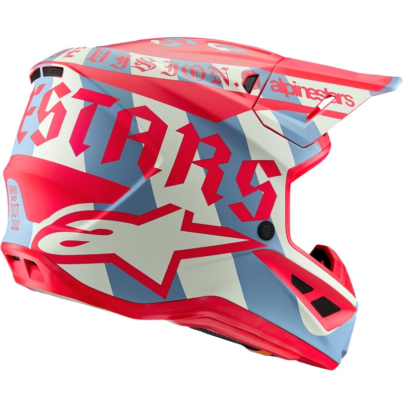 Casco da motocross Alpinestars Supertech S-M7 edizione limitata Beast Coast grigio-nero-arancione
