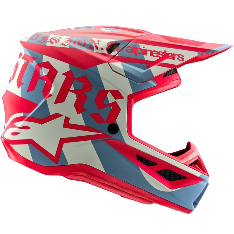 Casco da motocross Alpinestars Supertech S-M7 edizione limitata Beast Coast grigio-nero-arancione