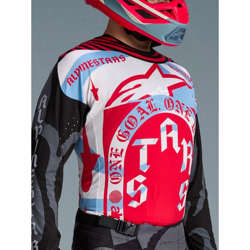 Maglia da motocross Alpinestars Techstar edizione limitata Beast Coast grigio-nero-arancione