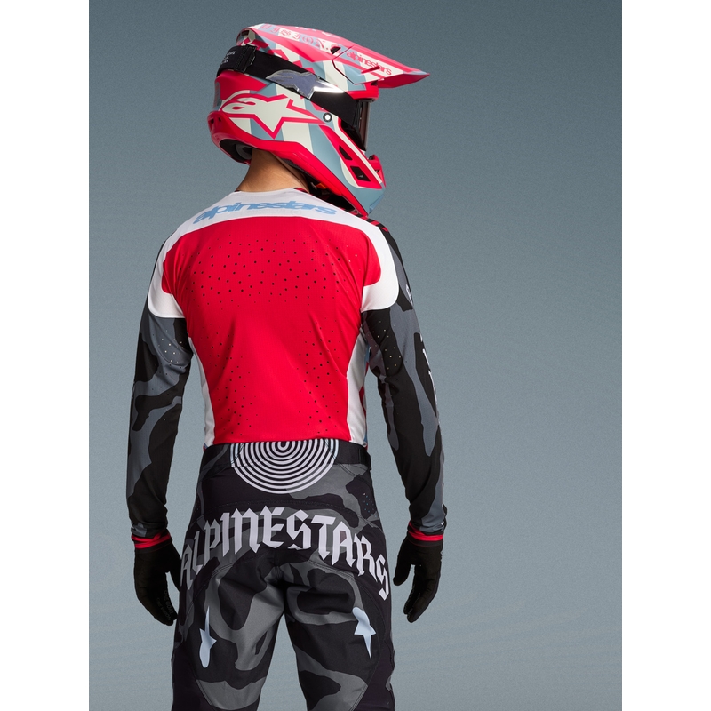 Maglia da motocross Alpinestars Techstar edizione limitata Beast Coast grigio-nero-arancione