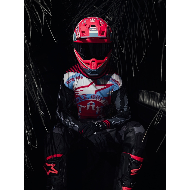 Maglia da motocross Alpinestars Techstar edizione limitata Beast Coast grigio-nero-arancione