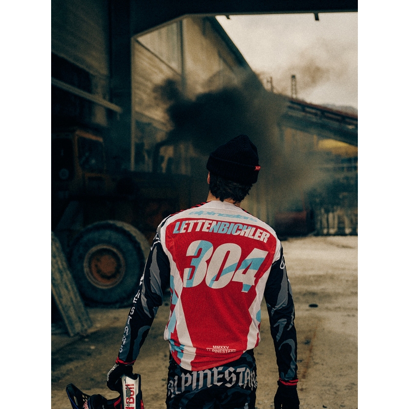 Maglia da motocross Alpinestars Techstar edizione limitata Beast Coast grigio-nero-arancione