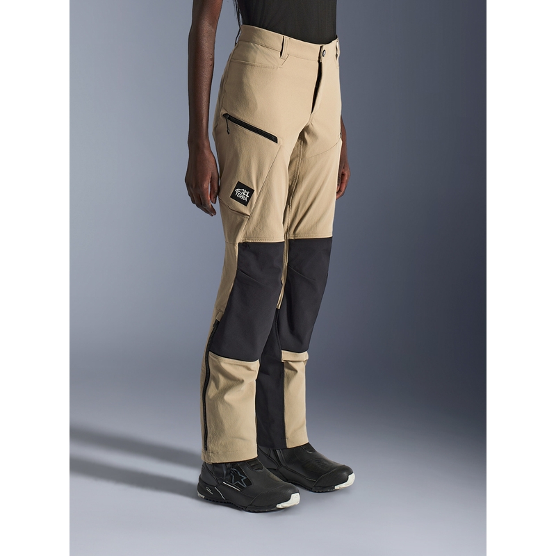 Pantaloni da moto da donna Alpinestars Stella Explore AST, marrone chiaro-nero