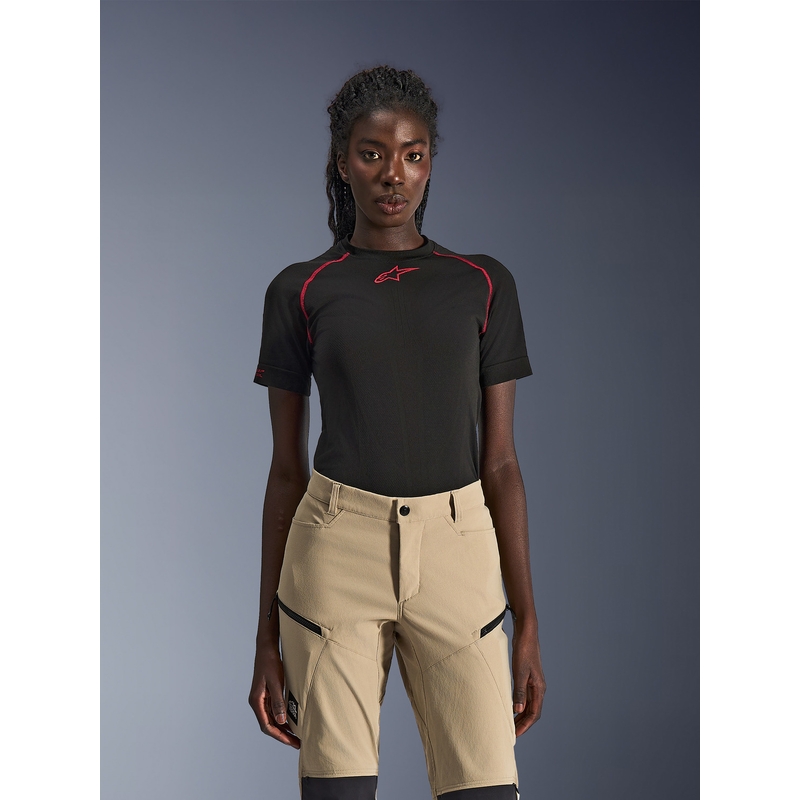 Pantaloni da moto da donna Alpinestars Stella Explore AST, marrone chiaro-nero